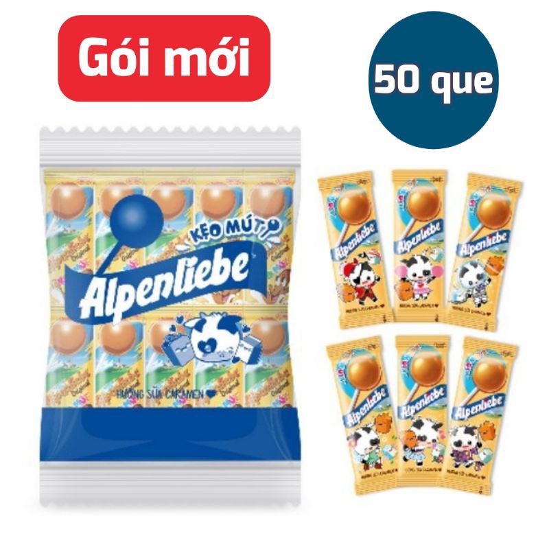 Kẹo mút (que) Alpenliebe Hương Caramen (50 que) loại mới 9.5g