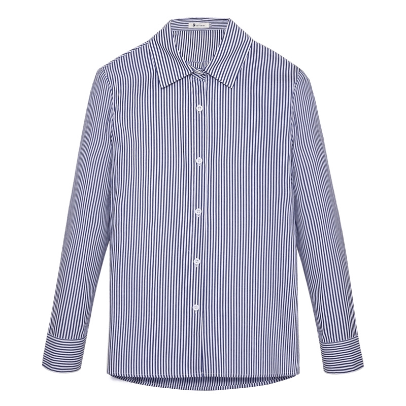 Áo Sơ Mi Dài Tay Cổ Chữ V Sọc Vằn Thời Trang Hàn Quốc Cho Nữ