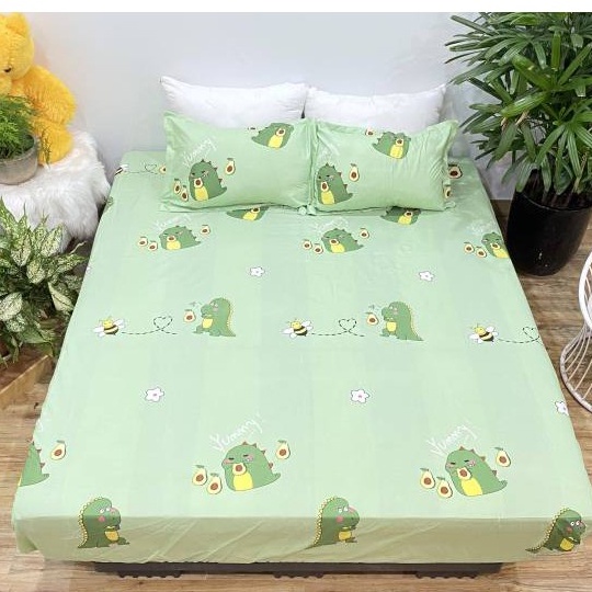 Ga kèm vỏ gối SUMOI 1m8 1m6 2m2 1m2 poly cotton  mẫu khủng long bơ