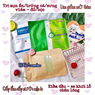 <FREESHIP+TẶNG CỌ> 💊🎈Combo mặt nạ bột - giấy dành cho da mụn thâm và dưỡng sáng🎈💊