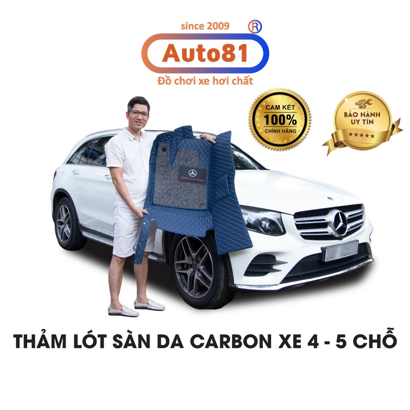 Thảm lót sàn ô tô, lót sàn ô tô xe hơi 6D da Carbon cao cấp cho xe 4-5 chỗ hàng thiết kế