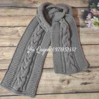 Khăn len đan tay vặn thừng độc đáo