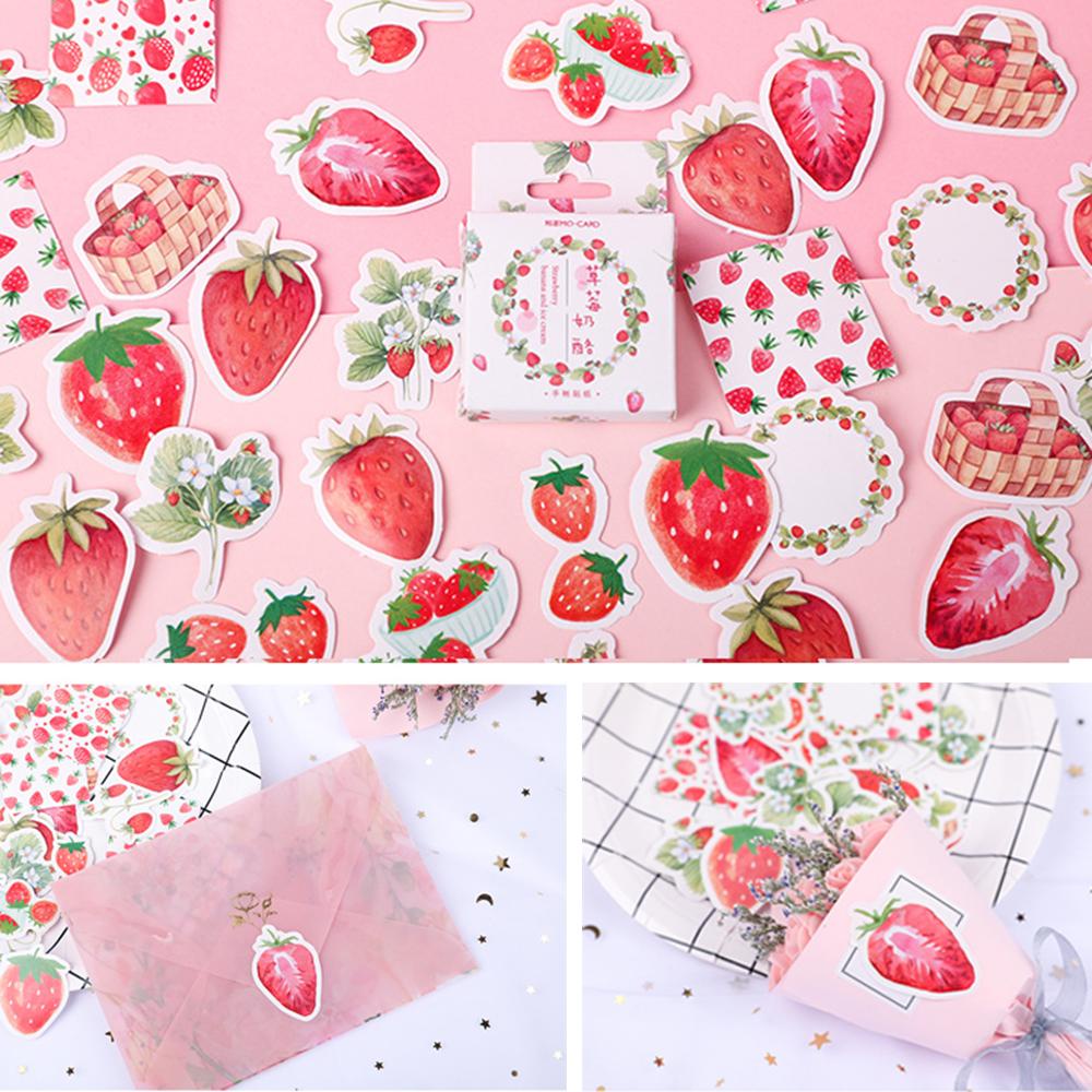 Lloyd Nhãn Dán Ghi Chú Sổ Lưu Niệm Hình Trái Dâu Kawaii DIY