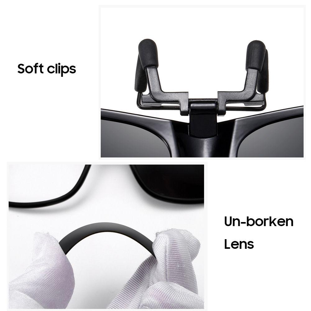 FORBETTER Kính Râm Lật Phân Cực Chống Tia UV400 Phân Cực Nhìn Ban Đêm