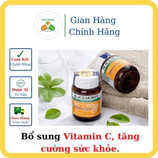 [ Hàng Nhập Khẩu Cty Giấy Tờ Đầy Đủ ] Viên uống bổ sung vitamin C Blackmores Bio C 1000mg Lọ 31 Viên/ Chai