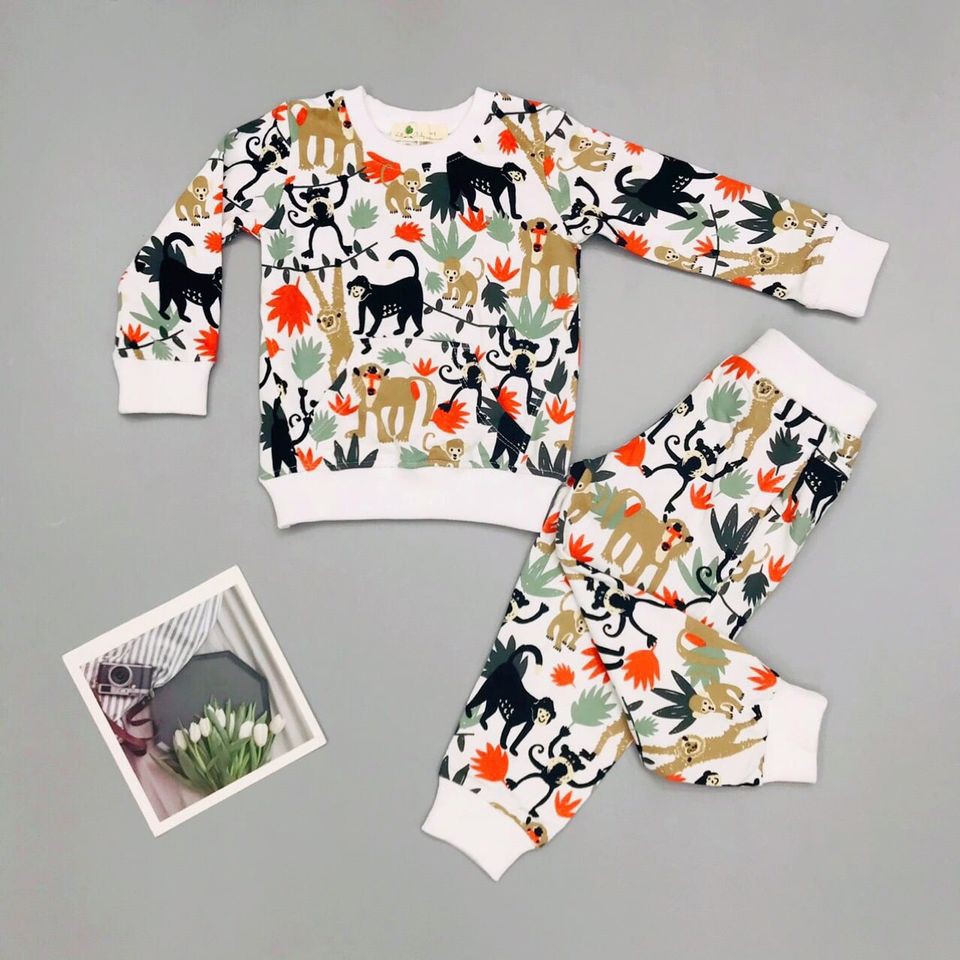 BỘ NỈ DA CÁ LITIBABY LOẠI ĐẸP CÓ TÚI PHÍA TRƯỚC CHO BÉ 1T-10T  -H8000