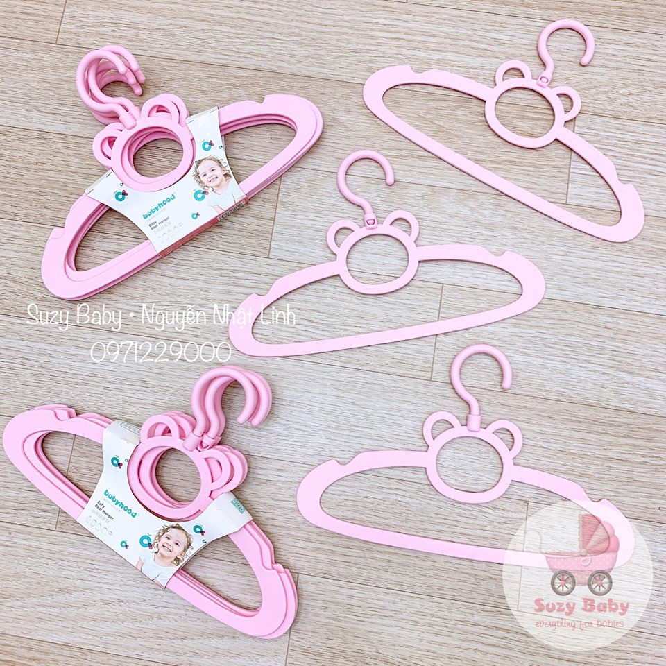 Móc nhựa treo quần áo trẻ em hình gấu Babyhood