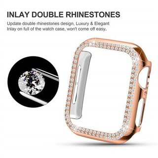 Vỏ bảo vệ màn hình đồng hồ thông minh đính kim cương thích hợp cho Apple Watch 123456se