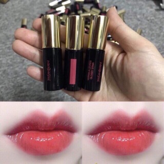 💥 Son mini YSL Glossy Stain - Màu 12 - Coral Fauve