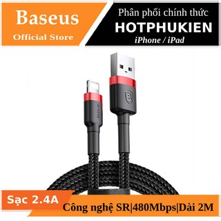 Dây cáp sạc nhanh hiệu Baseus Cafule cho IP/tablet táo chuẩn PD 3.0 (sạc nhanh 2.4A,dài 2M)-Hàng 