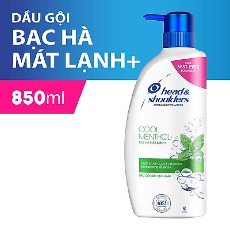 DẦU GỘI HEAD &amp; SHOULDERS BẠC HÀ MÁT LẠNH 850ML
