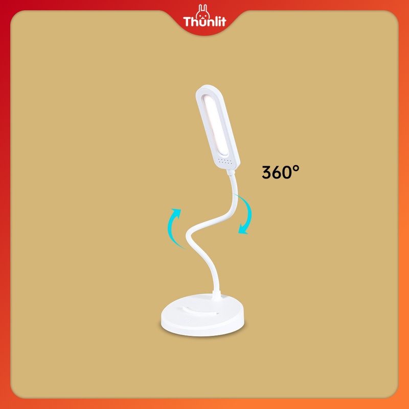 Bộ đèn LED Thunlit để bàn màu trắng có 3 ánh sáng tiện lợi 1250mah