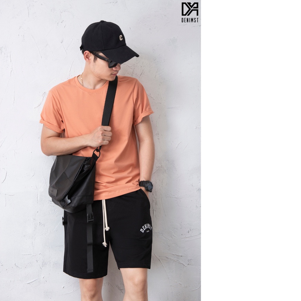 Áo  thun nam cotton tay ngắn cổ tròn cao cấp, áo phông nam trắng đẹp form rộng DENIMST 1055 | BigBuy360 - bigbuy360.vn