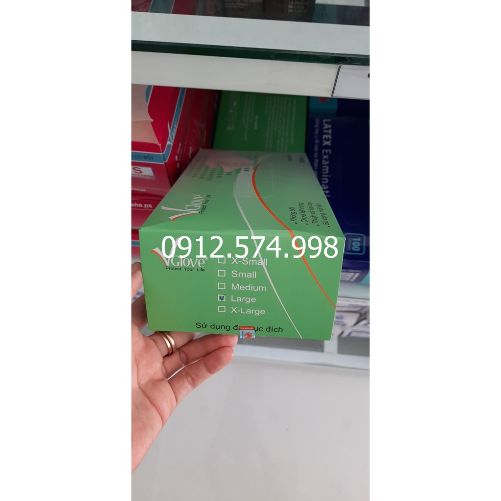 Găng tay y tế không bột Vglove 100 chiếc/hộp | BigBuy360 - bigbuy360.vn