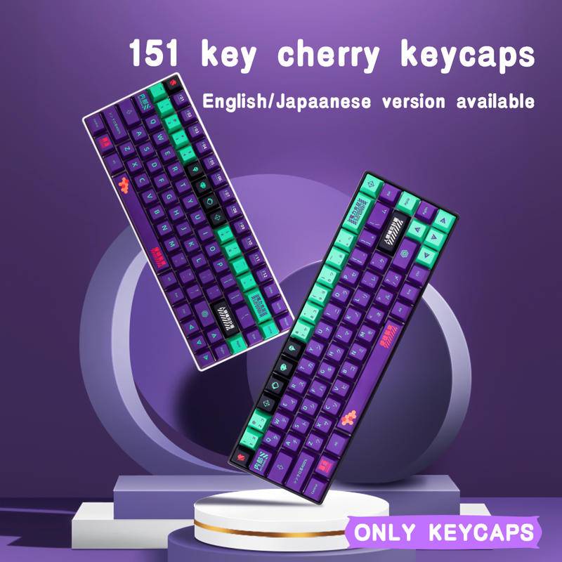139/151 keys EVA 01 English Japanese Personalized Keycaps Cherry Profile PBT Keycap For GMK Cherry MX Switch Mechanical Keyboard