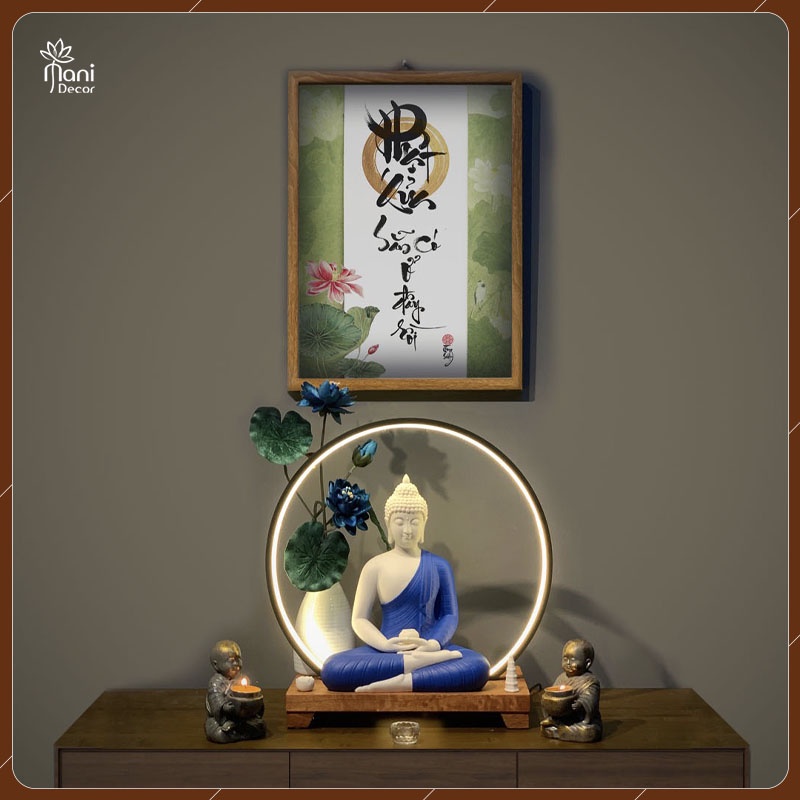 Set tượng phật thích ca trì bình decor trang trí nhà cửa - MANI DECOR
