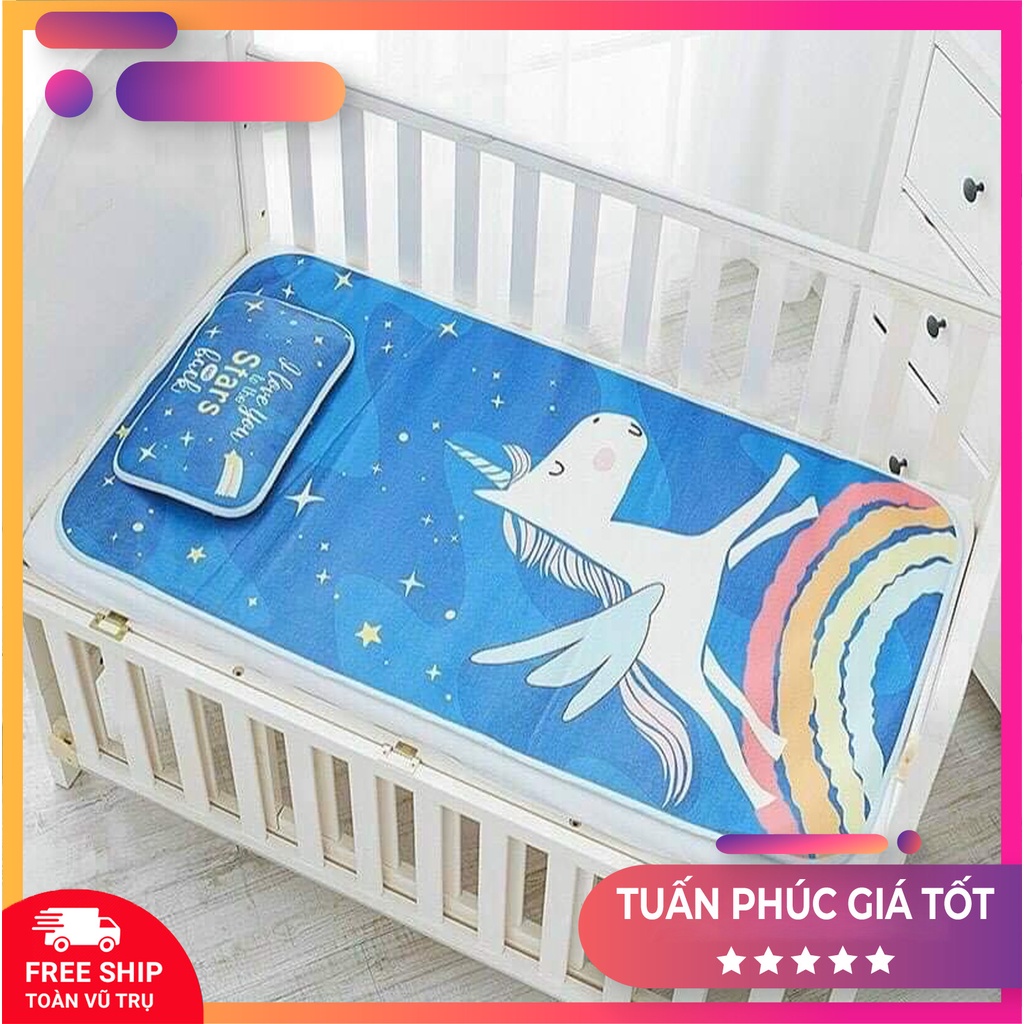 CHIẾU ĐIỀU HÒA CAO SU NON IN HÌNH 3D MỀM MẠI THOÀNG KHÍ CHO BÉ