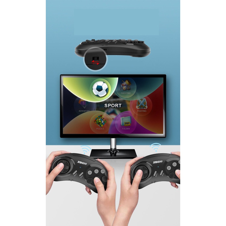 Máy chơi game SG800 CONSOLE – Kết nối cổng HDMI – Tay cầm không dây – Chơi game 16bit MEGA DRIVE, MEGA GENESIS mượt mà