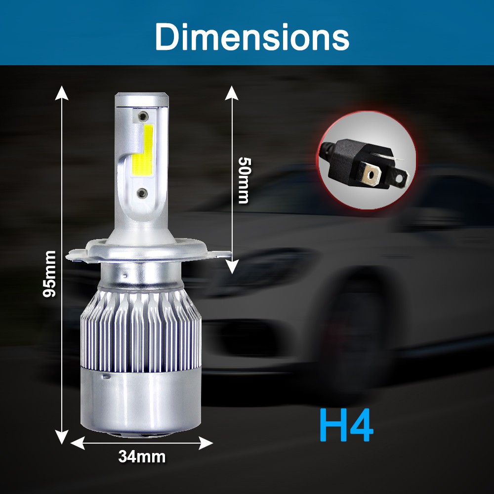 Đèn Pha Ô Tô C6 Head light H4 H7, H11, H8, H9, H1, H3, H13 9004, 9005, 9006, 9007, 9012, 880, 881, H27 car headlight