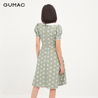 Đầm ôm nữ hoa cúc phối cổ GUMAC DA12136