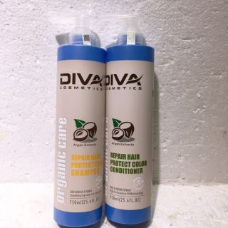 Bộ dầu gội & xả Diva phục hồi giữ màu 750ml