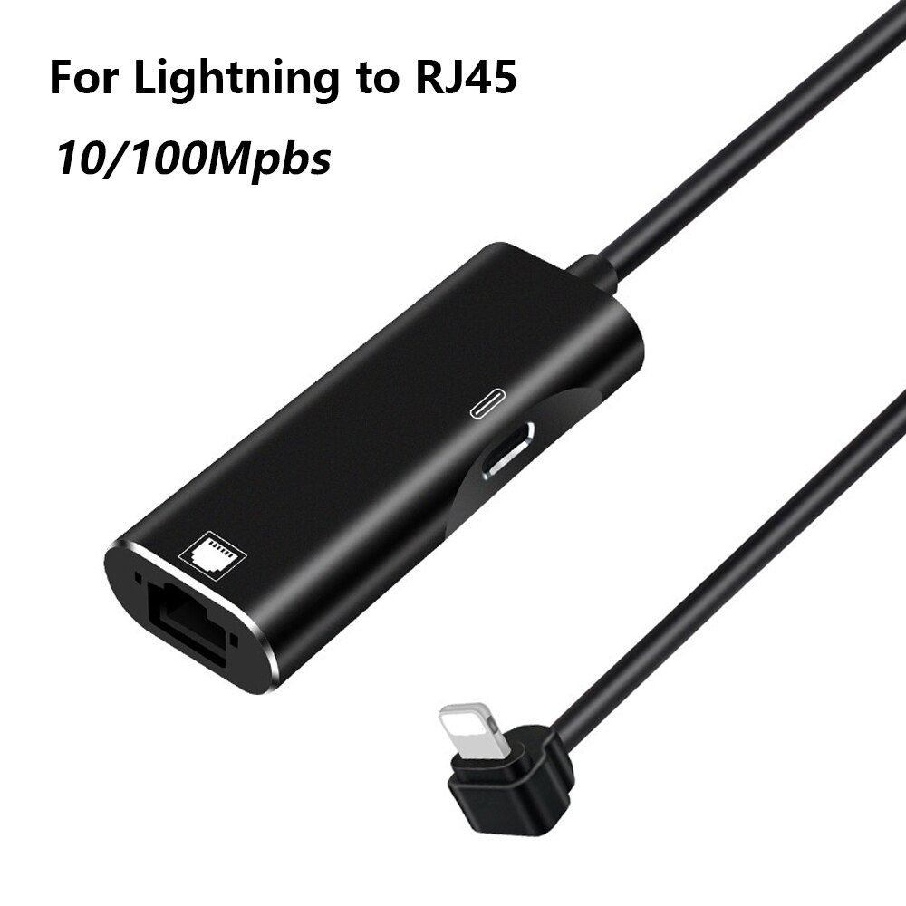 Bộ Chuyển Đổi Cổng Lightning Sang RJ45 LAN 100Mbps Có Dây Sạc Cho Iphone Ipad Series