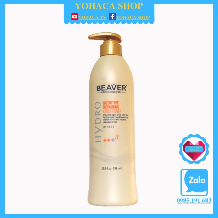 Bộ Dầu gội xả siêu dưỡng Beaver Nutritive +++3 768ml