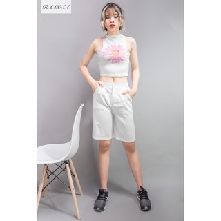Quần short nữ chất đũi khóa thật dáng đẹp QS09