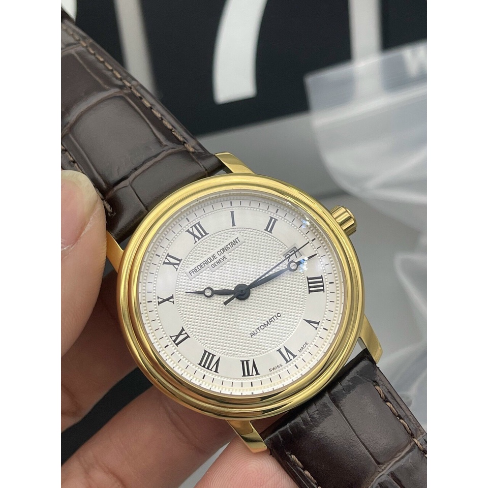 Đồng hồ nam Frederique Constants 40mm máy Automatic Thụy Sĩ, chống nước 100m, kính sapphire, dây da cao cấp