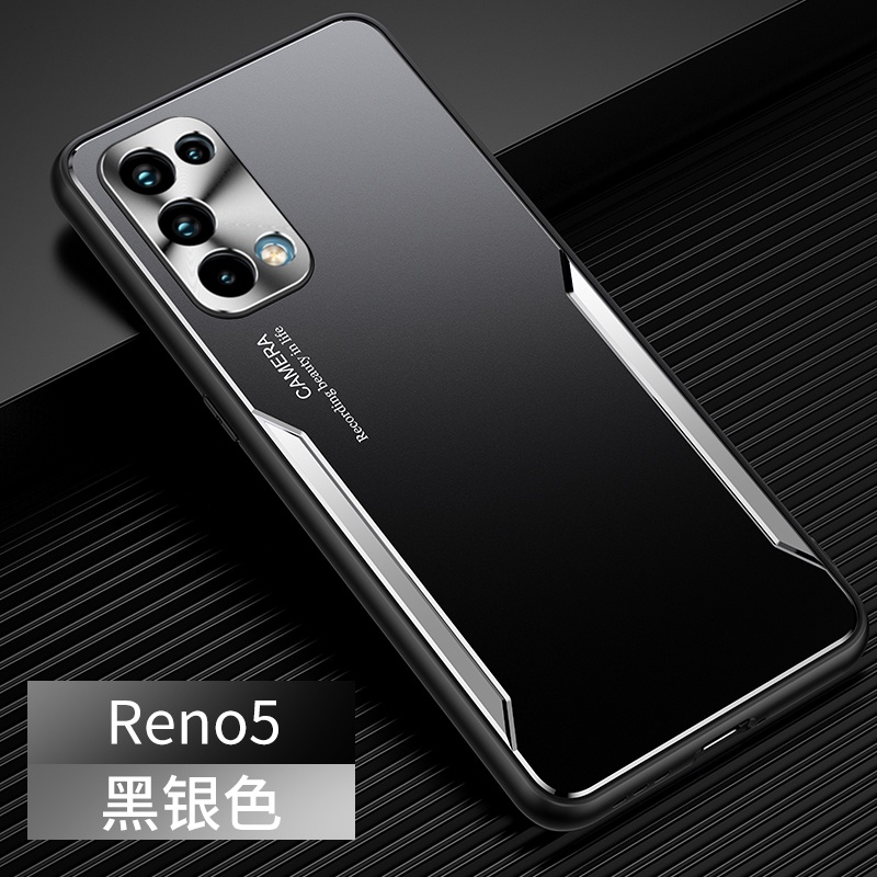 Ốp Điện Thoại PC+TPU + Hợp Kim Nhôm Chống Sốc Cho OPPO Reno 5 4G/5G