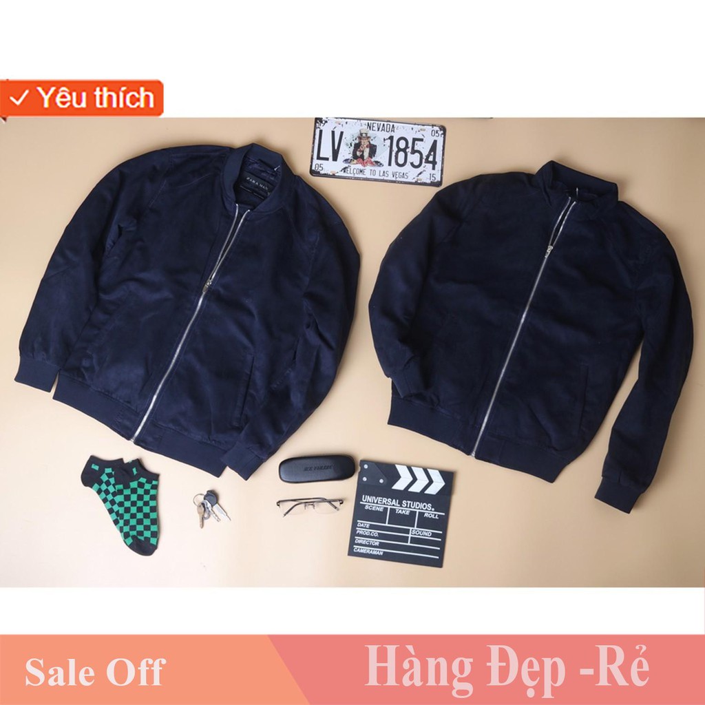 Áo khoác nam vải da lộn Suede cao cấp hàng việt nam xuất khẩu hiệu zara men