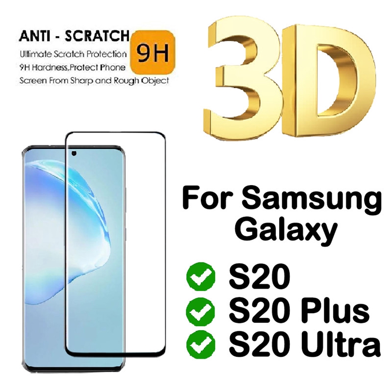 Kính cường lực cong bảo vệ màn hình cho Samsung Galaxy S20 S20Plus S20 Ultra