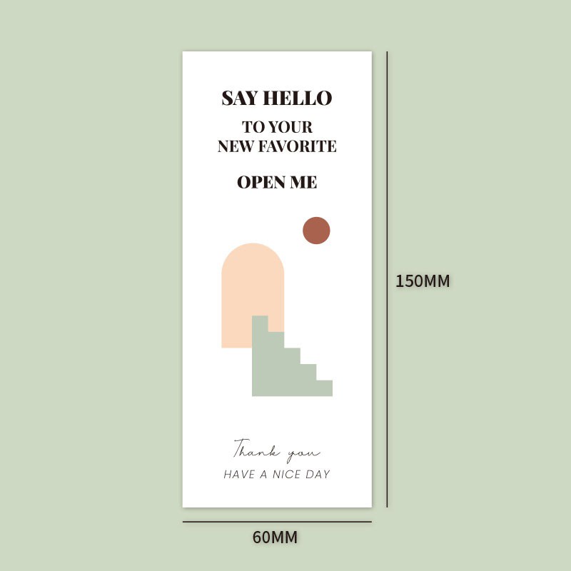 SET TEM DÁN/ STICKER THANK YOU, OPEN, NIÊM PHONG QUẦN ÁO, MỸ PHẨM, PHỤ KIỆN, DÁN HỘP CARTON ĐÓNG GÓI, DECOR VINTAGE HÀN