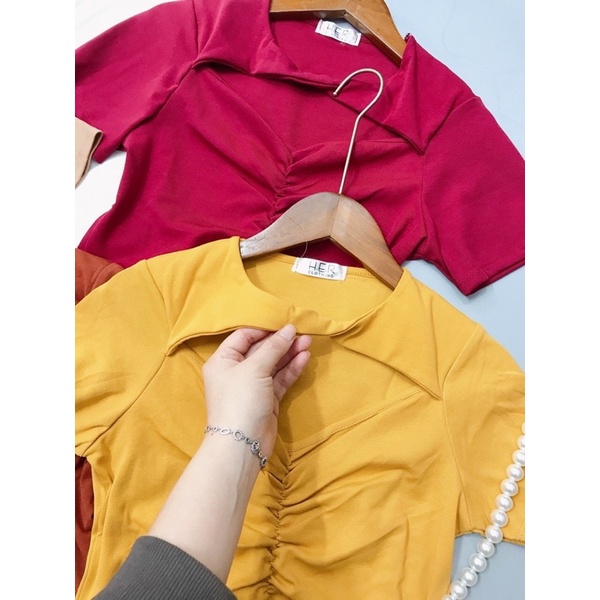 ÁO THUN ZIP DÚM KHOÉT NGỰC TÔN VÒNG 1 MS10092