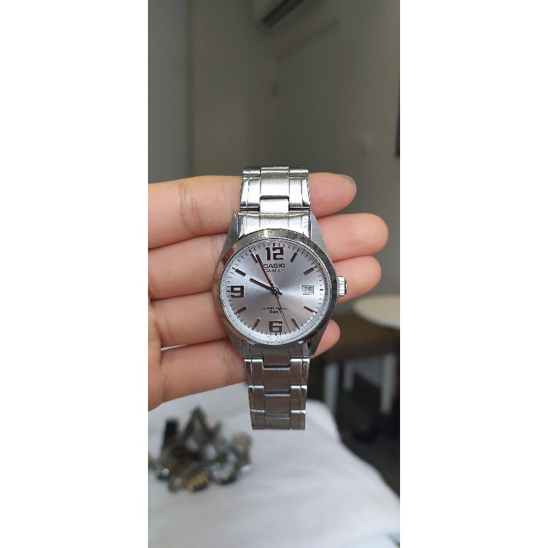 đồng hồ nam casio , Q&Q dây kim loại không gỉ chống nước kích thước mặt 38mm,bảo hành 1 tháng