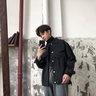 Áo khoác #Jeans đen