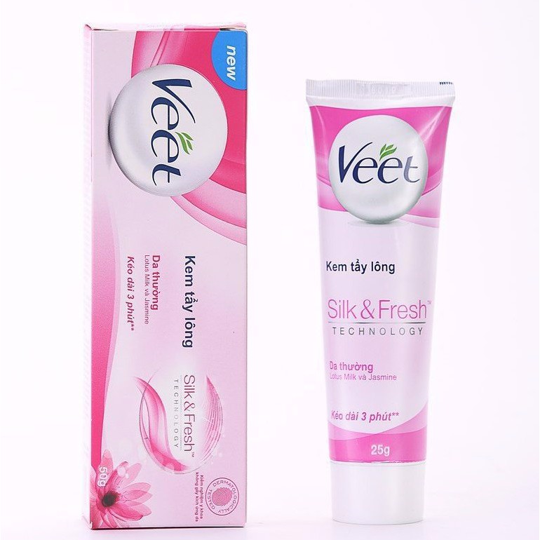 Kem tẩy lông Veet 25g, kem tẩy lông dành cho da thường