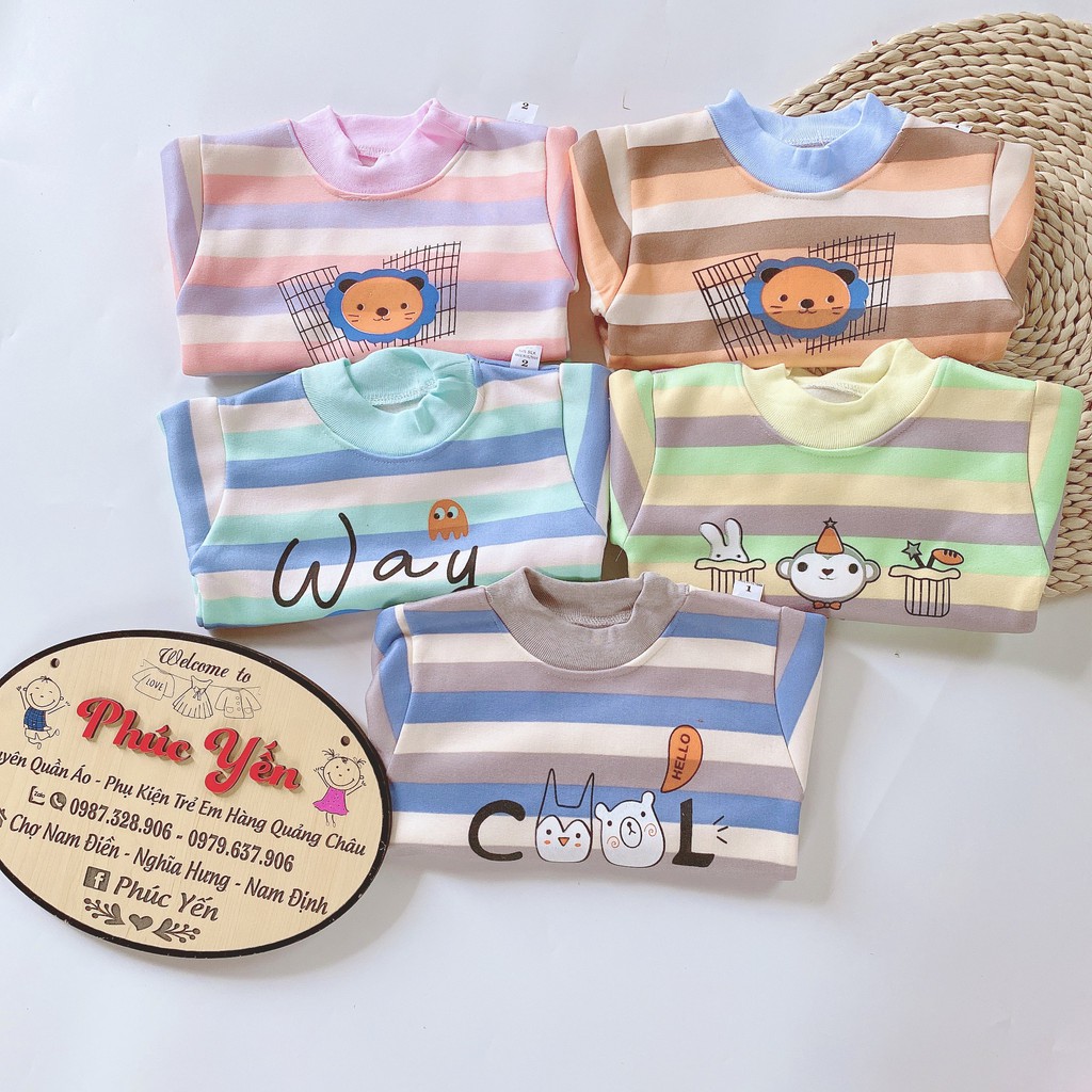 BỘ NỈ KẺ CỔ CHUI CHO BÉ (7-16KG)