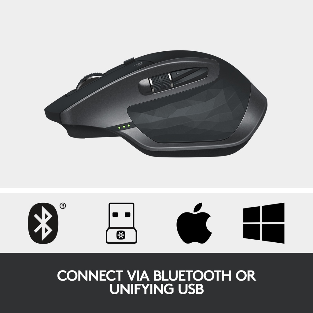 [ELLOGI12]Chuột không dây Bluetooth Logitech MX Master 2s-form to, sạc nhanh USB-A,phù hợp Mac/Laptop