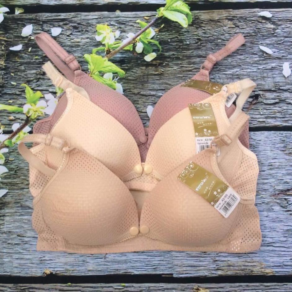 Combo 35 áo lót bầu thông hơi cài cúc ngang