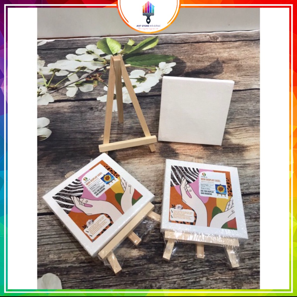 Toan canvas vải Bố vẽ Tranh kèm giá đỡ 🌈 sơn dầu❤️acrylic🌈 decor 10-10cm chắc chắn, bền đẹp