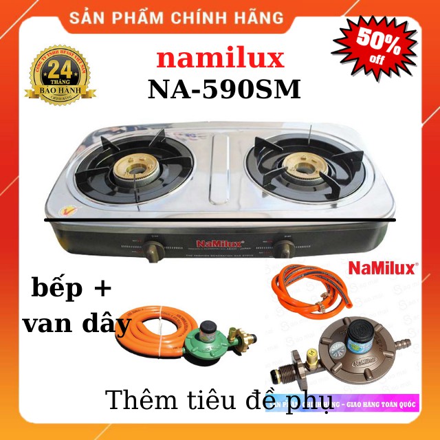Bếp gas đôi Namilux NA-590SM+ van dây,bếp ga tốt giá rẻ, bảo hành chính hãng 24 tháng