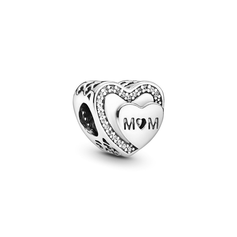 Mặt Dây Chuyền Mạ Bạc 925 Hình Trái Tim Đính Đá Thời Trang