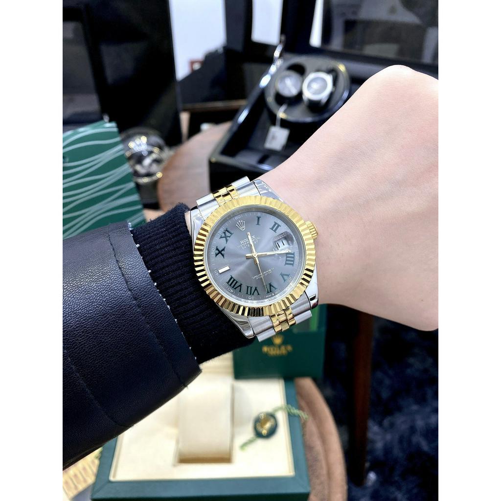 ĐỒNG HỒ Nam ROLEX DATEJUST Dây Demi- size41mm- máy automatic nhật- chống nước - BẢO HÀNH 24 THÁNGGG