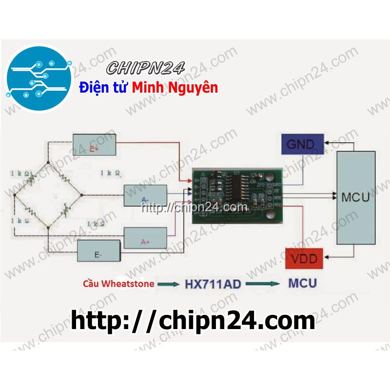 [1 CÁI] Cảm biến lực 1kg (Cảm biến Loadcell 1kg)