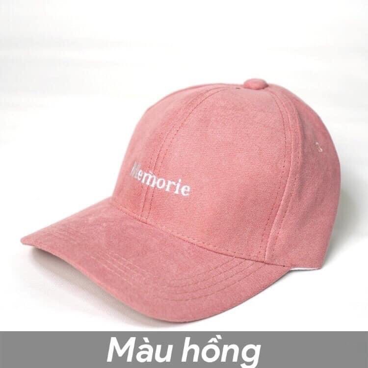Mũ lưỡi trai ❤️ Nón kết thêu chữ Memorie phong cách Ulzzang form unisex nam nữ