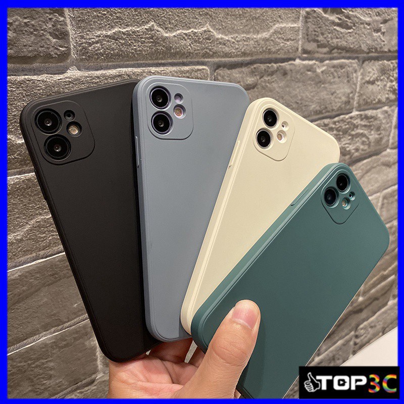 Ốp điện thoại màu trơn chống rơi bảo vệ ống kính máy ảnh cho Oppo Reno5 Reno4 F11 Pro F9 F7 F5 Reno2F A91 Reno YT