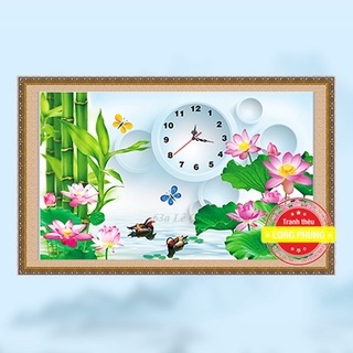 Tranh đính đá hoa sen 60*40 df 2679