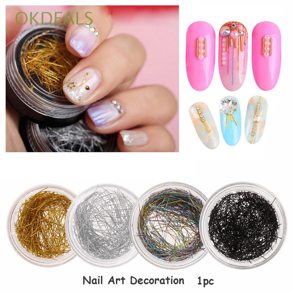 Sợi kim tuyến lấp lánh trang trí móng tay