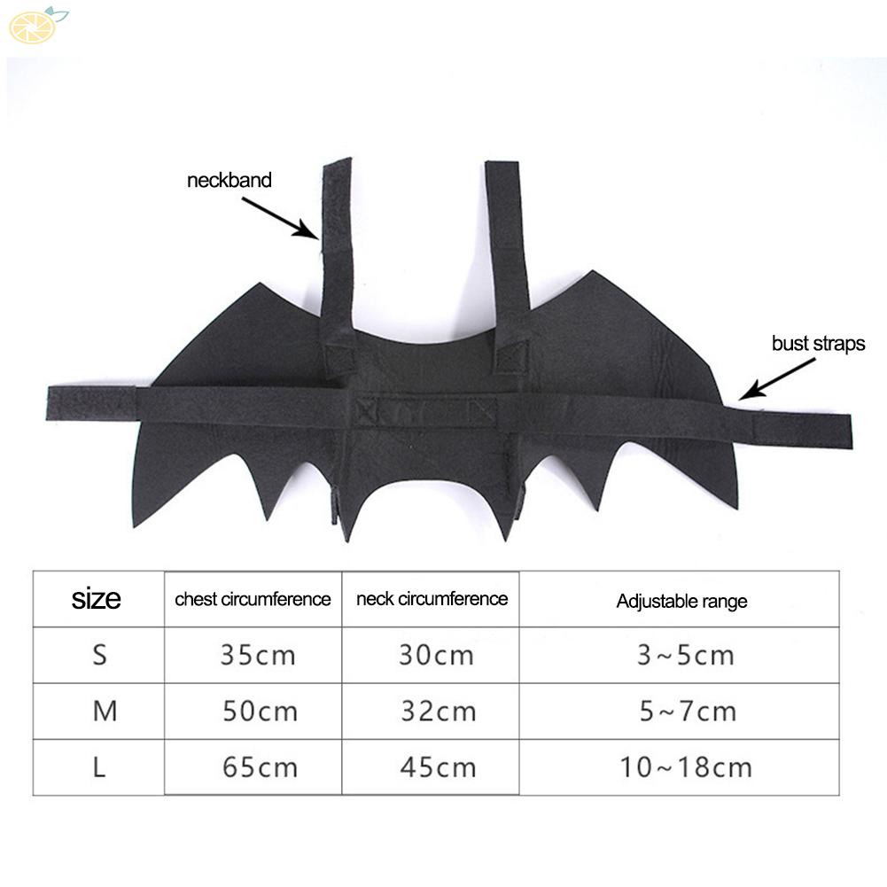 Cánh Dơi Bằng Vải Đen Dễ Thương Sáng Tạo Có Thể Điều Chỉnh Cho Mèo Cưng